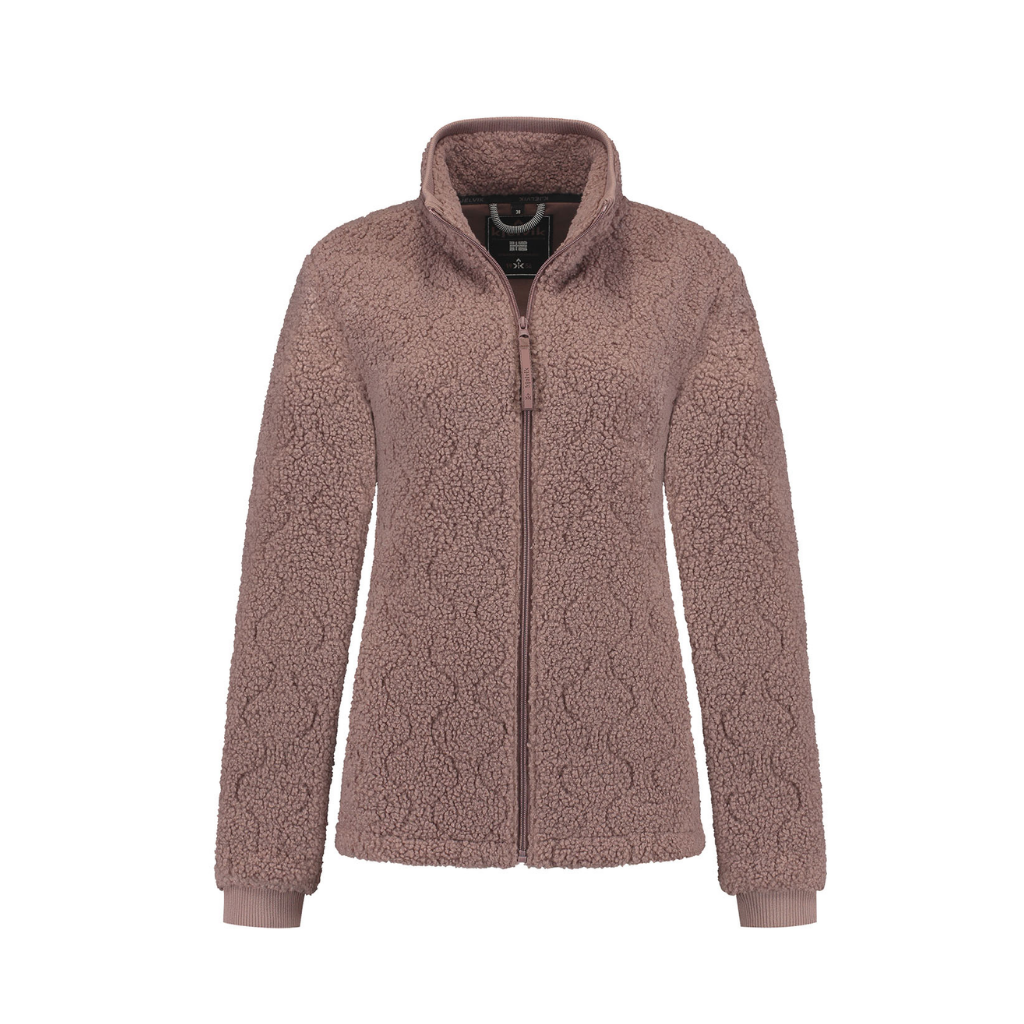 Kjelvik Teddy Fleece vest met patroon Norel Rose 36 t/m 46