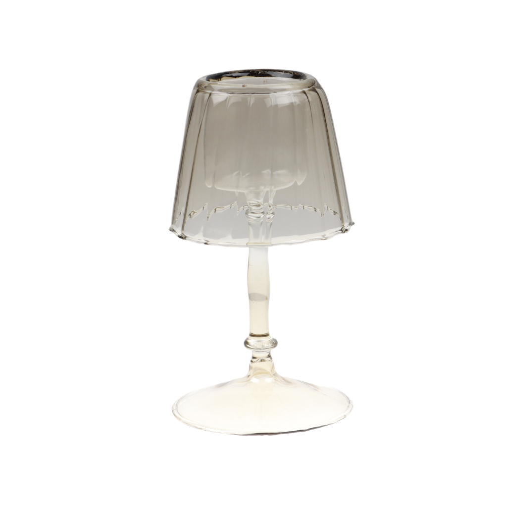 Glazen lamp lichtgrijs 8 x 16 cm