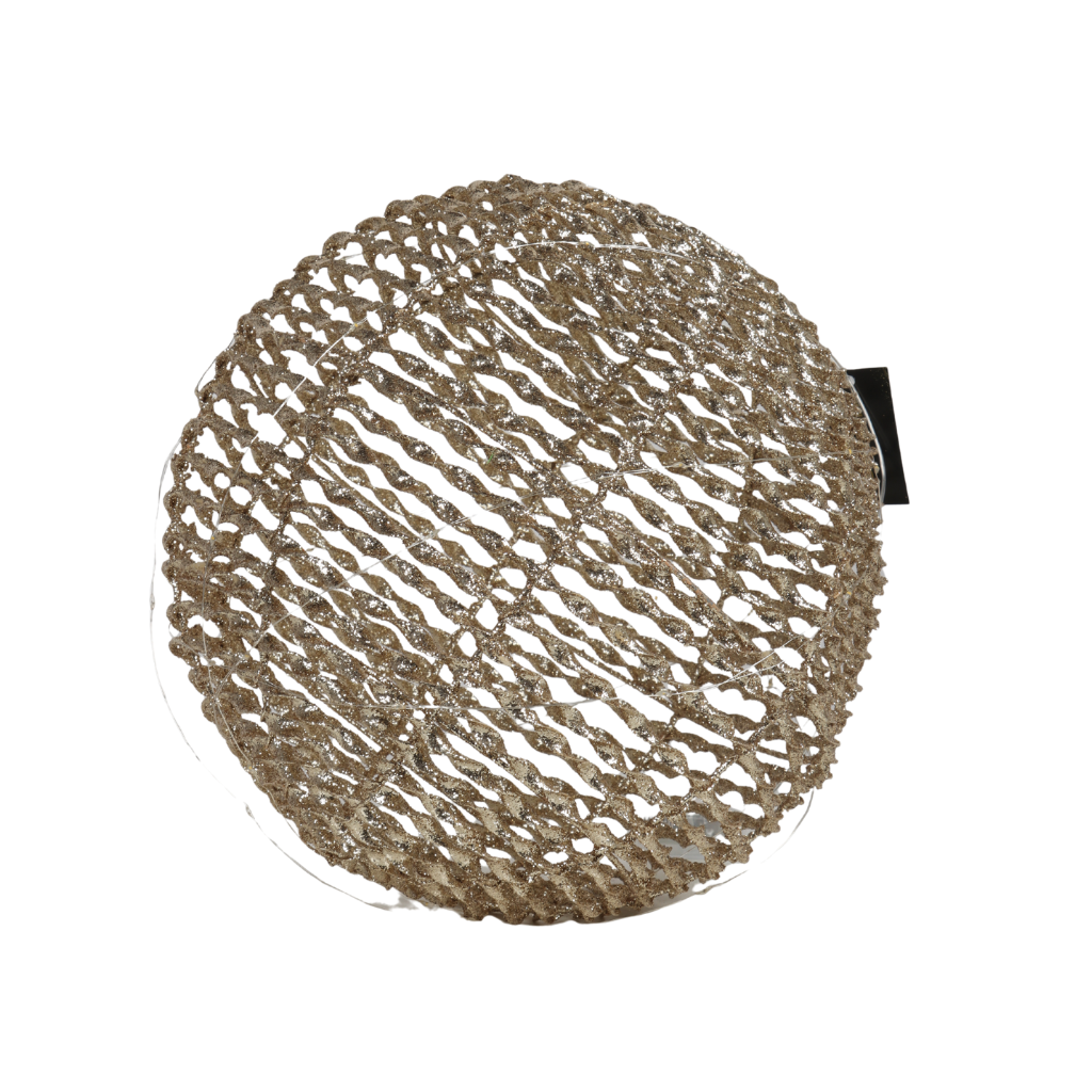 Lichtbol LED goud glitter 40 lampjes 30 cm