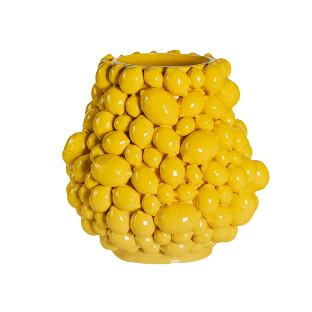 Des Pots Vaas citrusvrucht warmgeel 30 x 30 cm