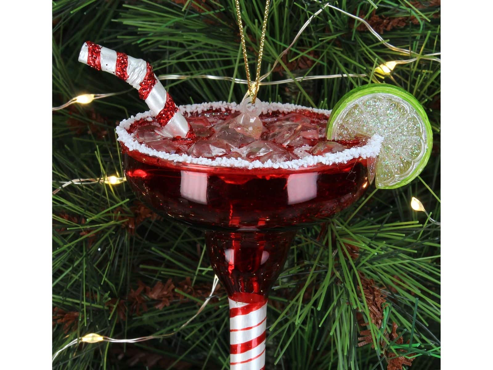 Kersthanger Cocktailglas Rood 12.7 cm