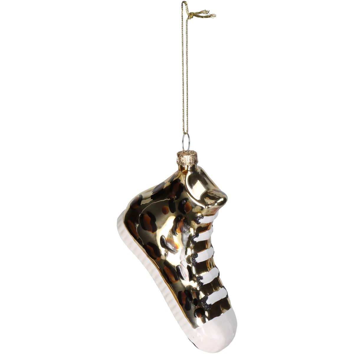 Kersthanger Sneaker Glas Goud 10 cm