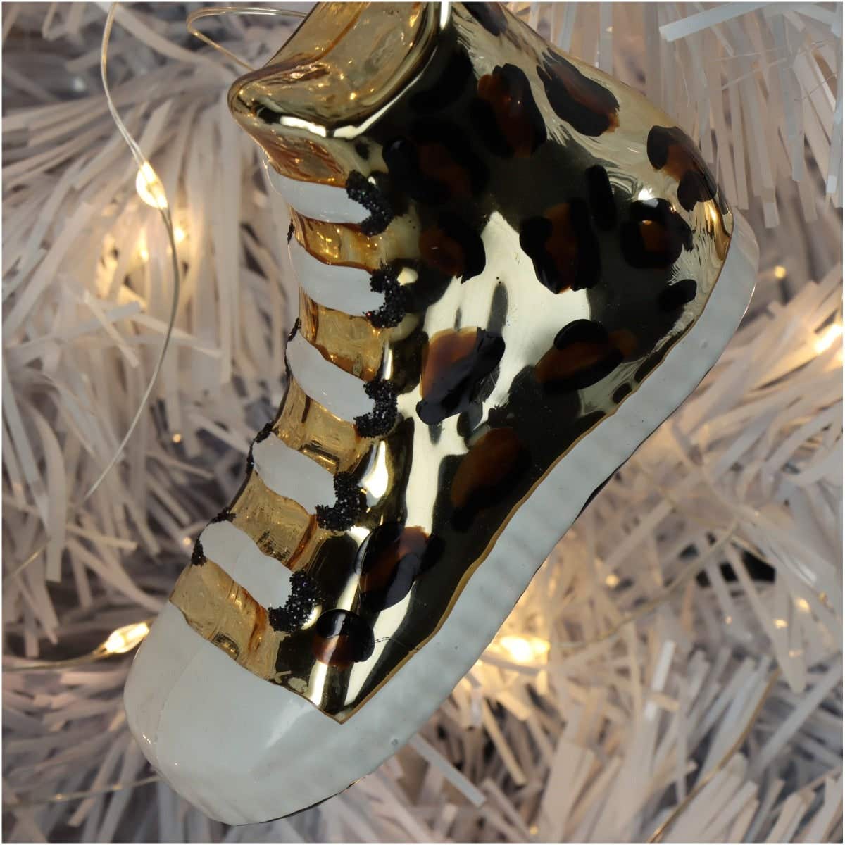 Kersthanger Sneaker Glas Goud 10 cm