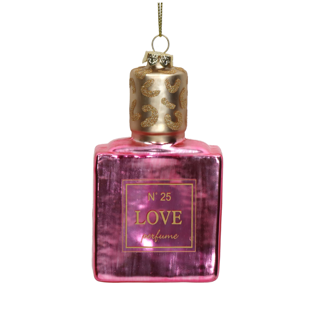 Kersthanger Parfum Glazen Roze 11.4 cm