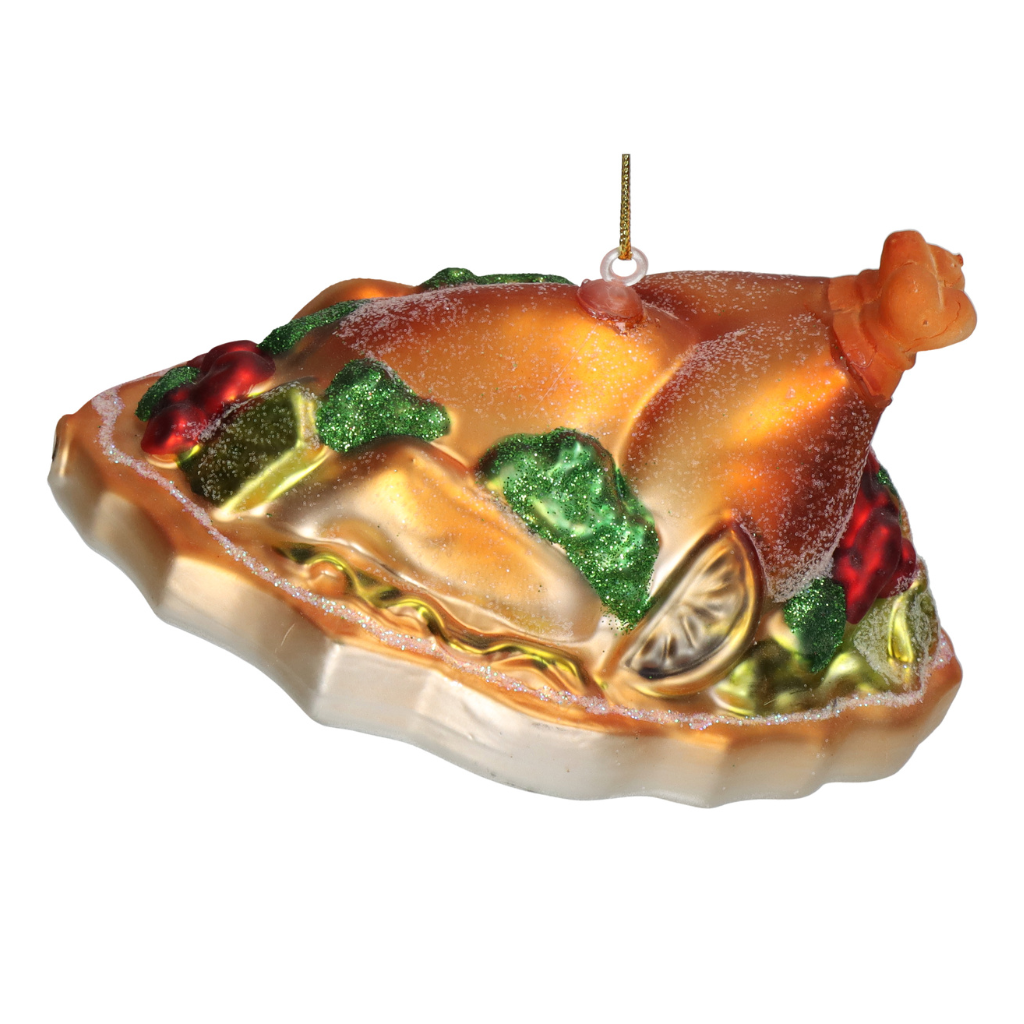 Kersthanger Kalkoen Glas Multi 10.9 cm