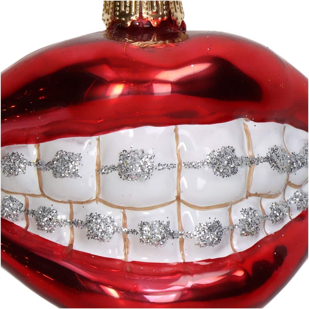Kersthanger Smile Glas Rood 8.9 cm