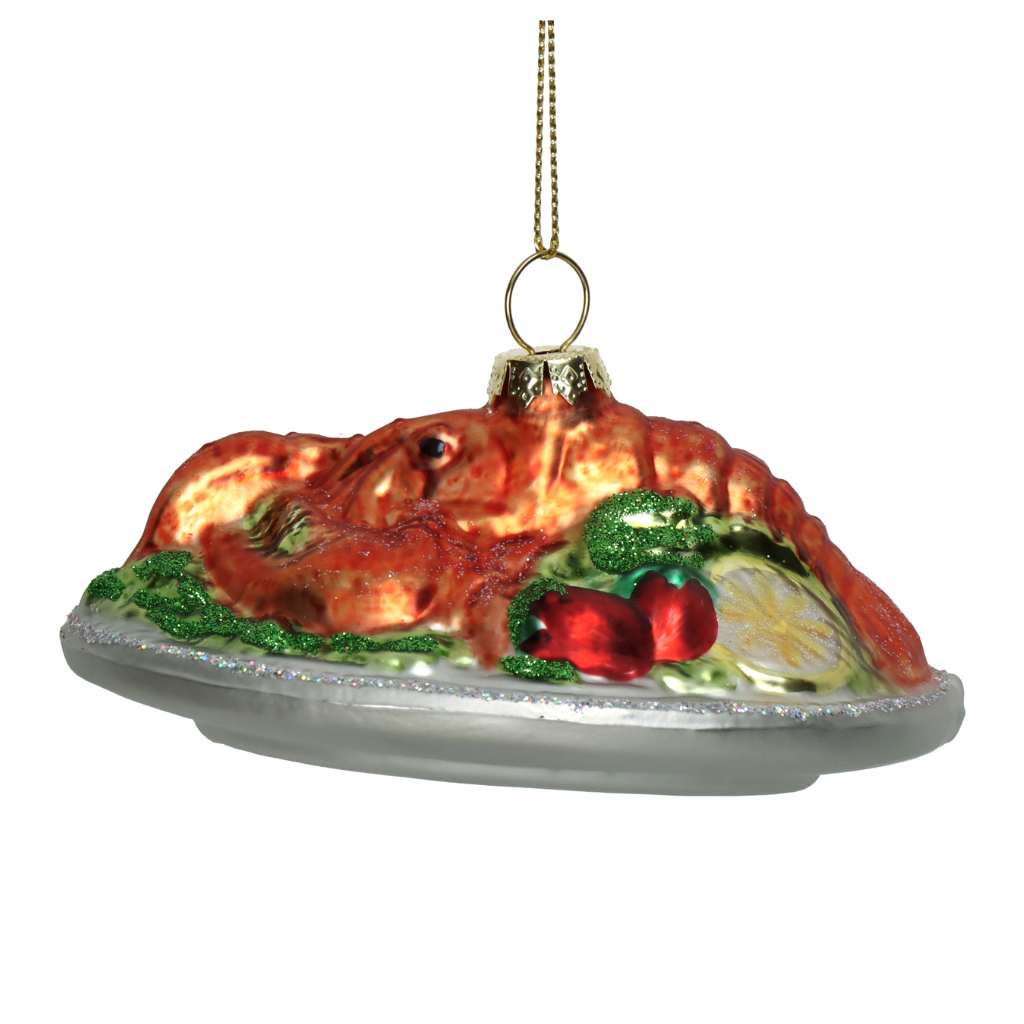 Kersthanger Kreeftenschotel Glas Multi 11.4 cm