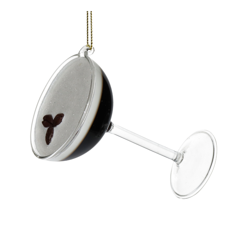 Kersthanger Martini Espresso Glas Bruin 8.9 cm