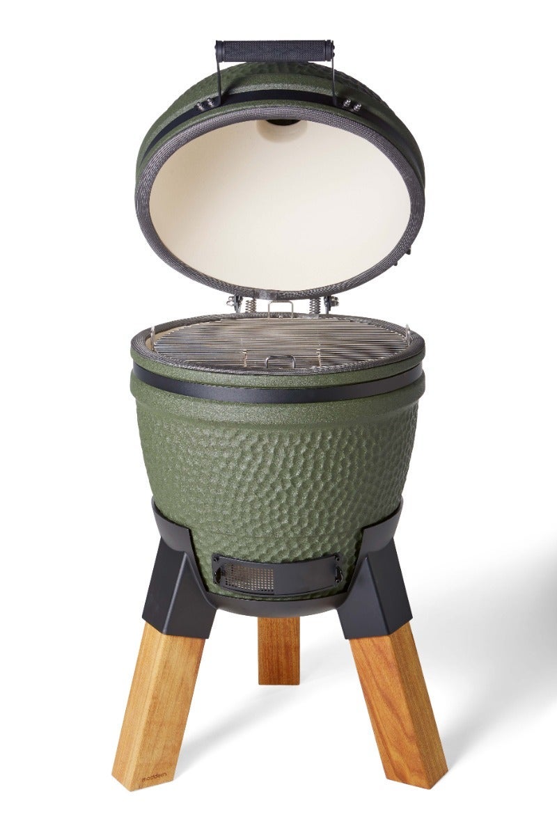 Moddern Kamado met pedestal wood