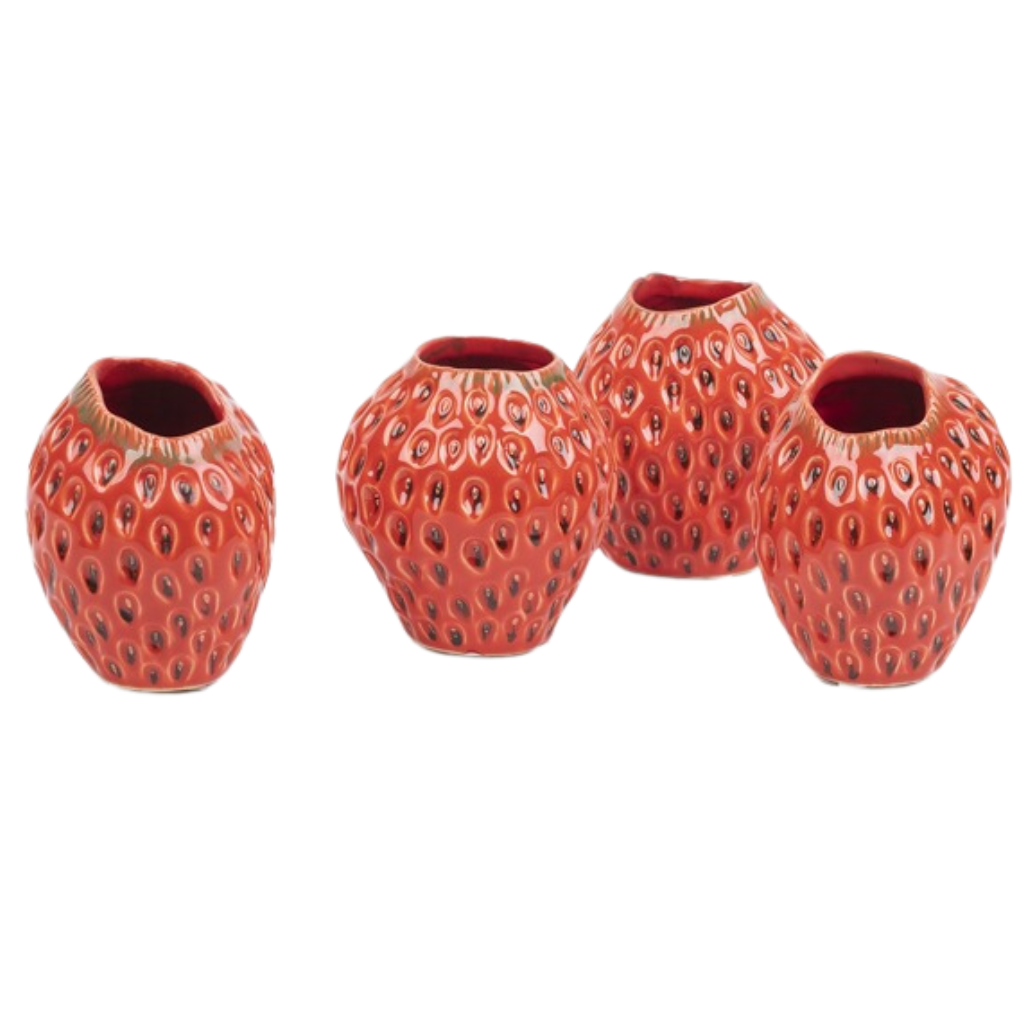Des Pots Aardbeivaas rood 12 x 12 cm