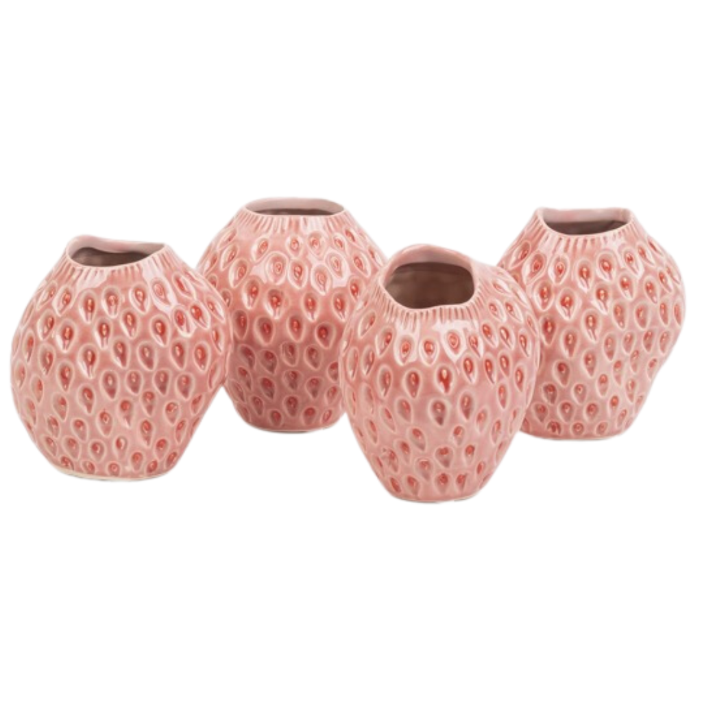 Des Pots Aardbeivaas rose 18 x 14 cm