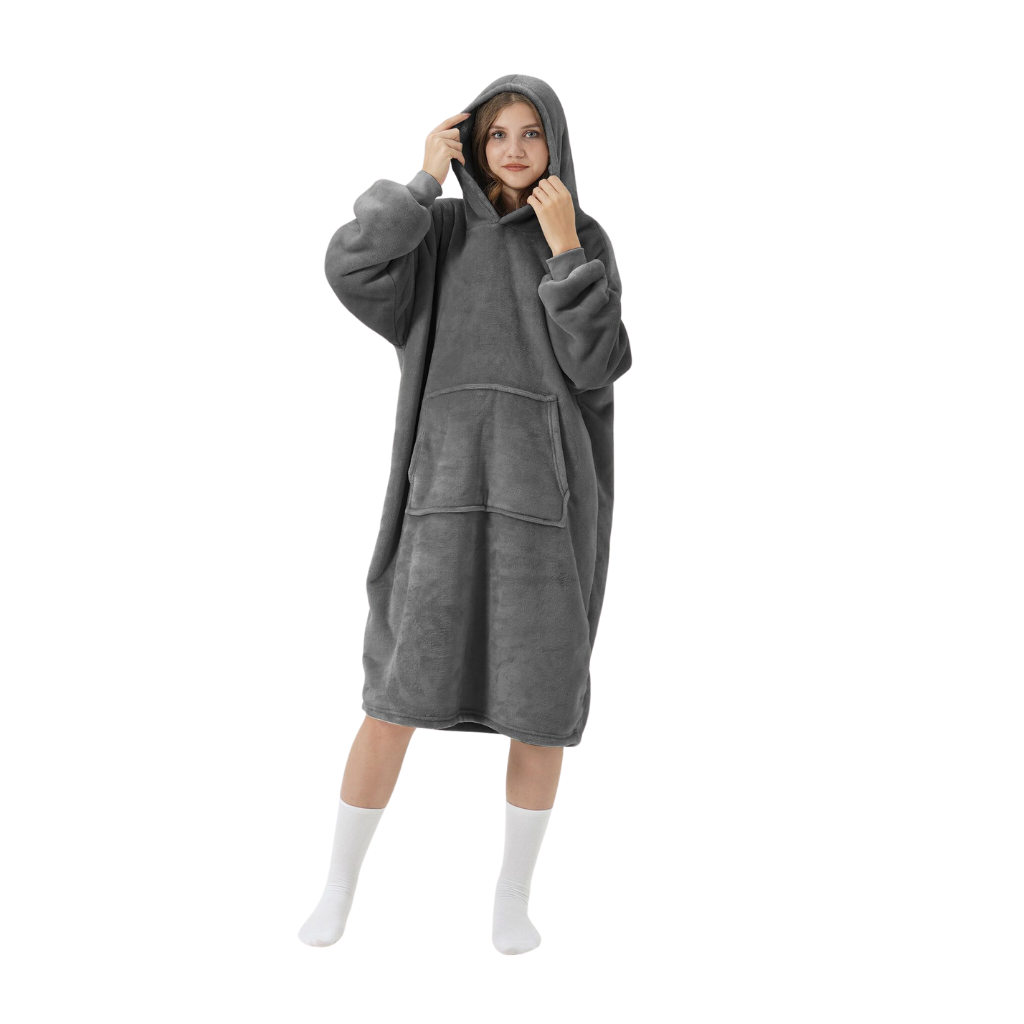 Dutch Decor Hoodie Sherry charcoal gray 170 x 110 cm