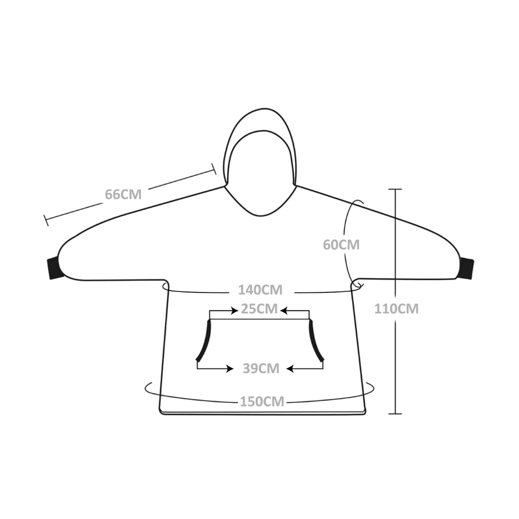 Dutch Decor Hoodie Sherry charcoal gray 170 x 110 cm