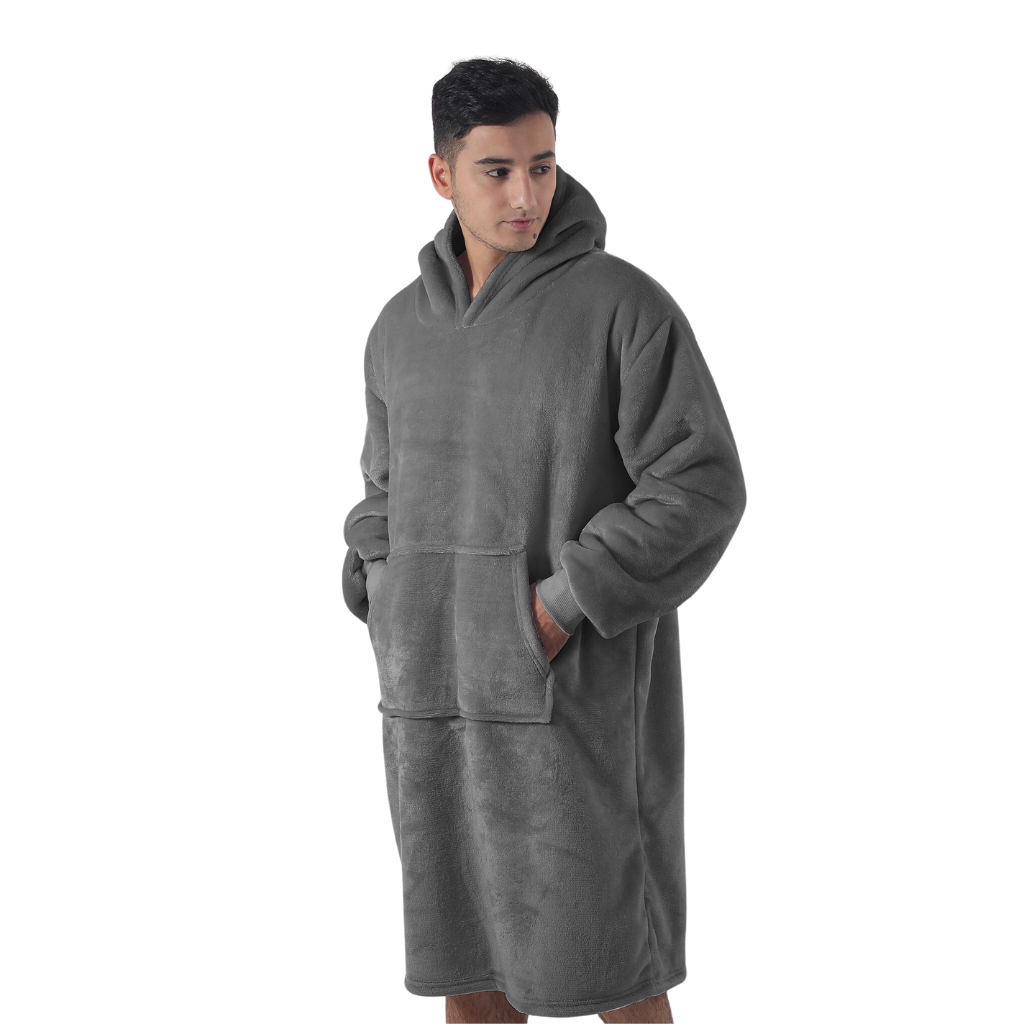 Dutch Decor Hoodie Sherry charcoal gray 170 x 110 cm