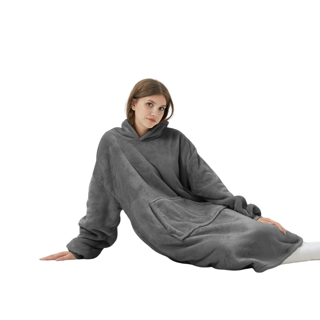 Dutch Decor Hoodie Sherry charcoal gray 170 x 110 cm