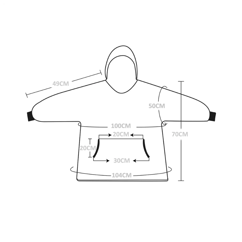 Junior Oversized Hoodie jadeite 50 x 70 cm