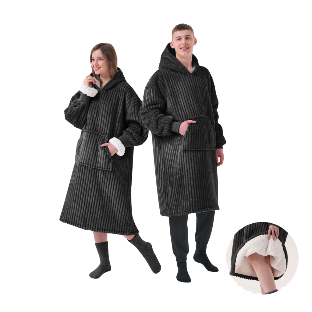Dutch Decor Hoodie Juno raven 110 x 70 cm