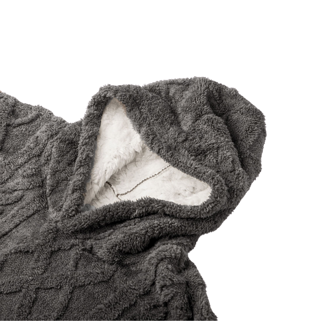 Dutch Decor Hoodie Sophie charcoal gray 170 x 110 cm