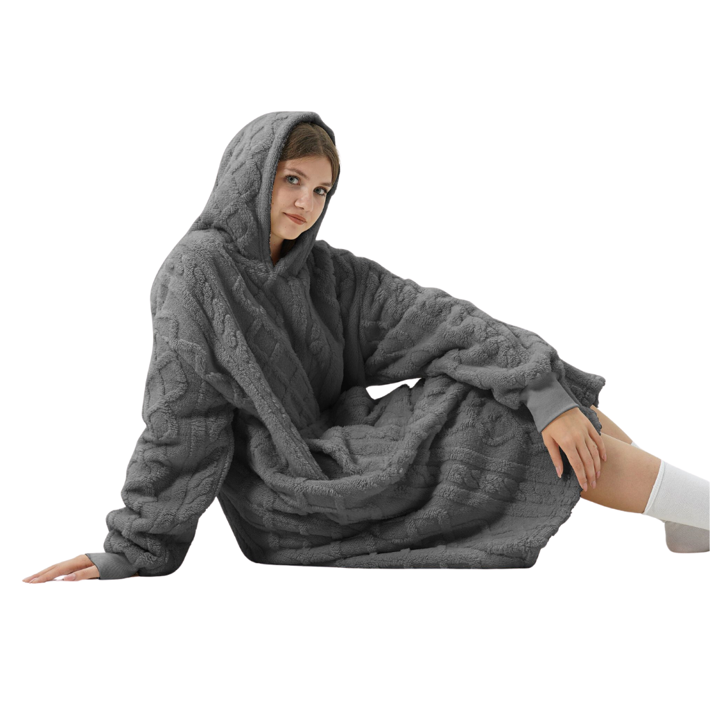 Dutch Decor Hoodie Sophie charcoal gray 170 x 110 cm