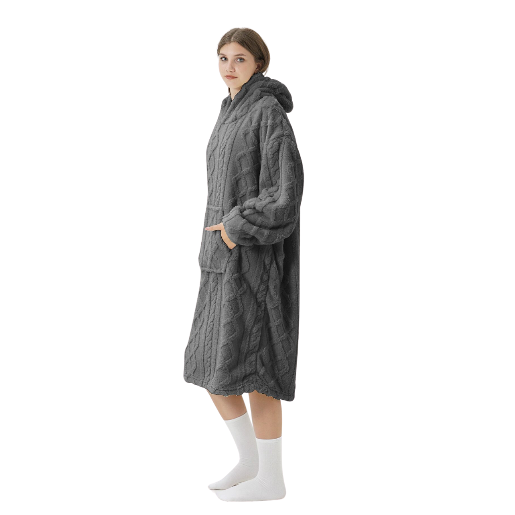 Dutch Decor Hoodie Sophie charcoal gray 170 x 110 cm