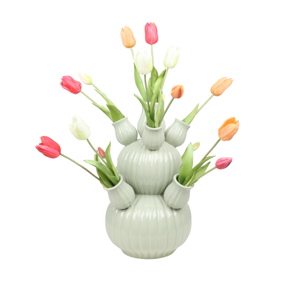 Tulp zijde bundel donkerroze 5 stuks 40 cm