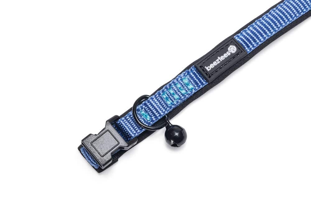 Beeztees kattenhalsband Parinca blauw 25-30 x 1 cm