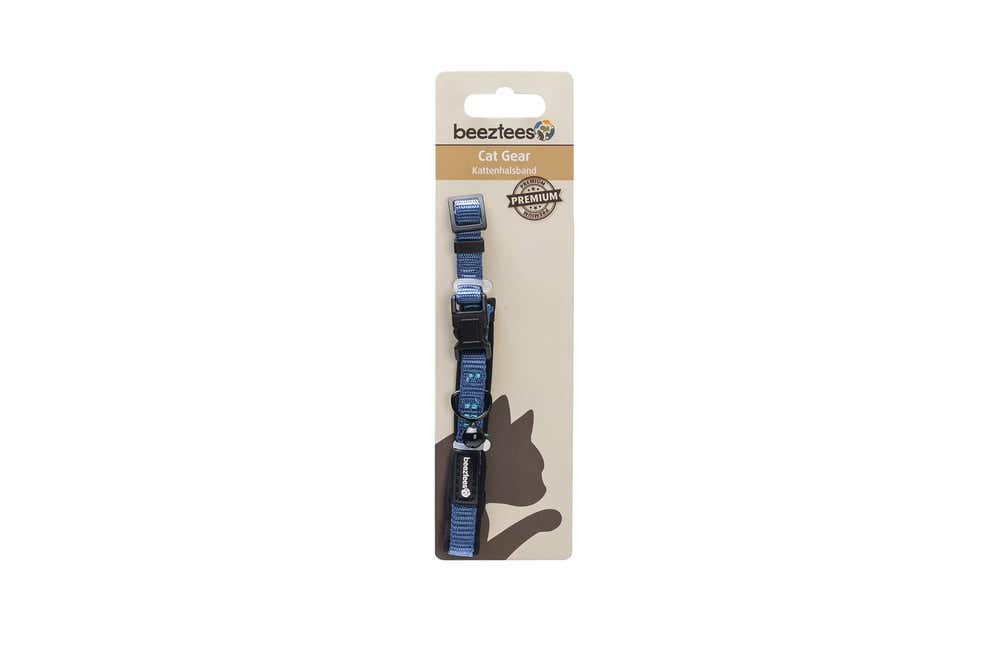Beeztees kattenhalsband Parinca blauw 25-30 x 1 cm