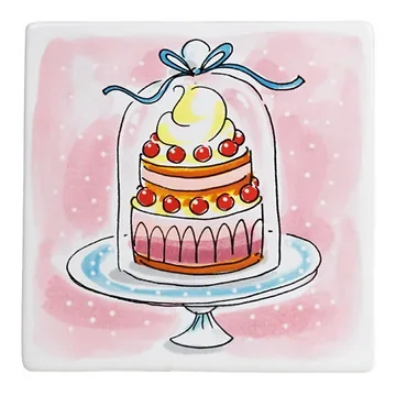 Blond Amsterdam Tegel Even Bijkletsen Cake 13 x 13 cm