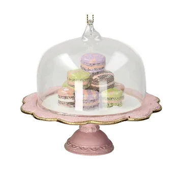 Kersthanger Macaron Taartplateau Polyresin Multi 10.8 cm