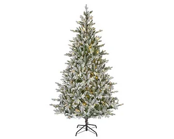 Everlands kunstkerstboom Allison sneeuw met verlichting 180 x 112 cm