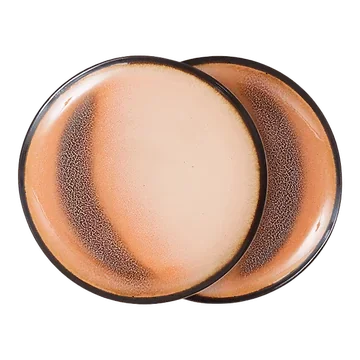 HKliving Desertbord 70's Ceramics Horizon 2 stuks 17.5 cm