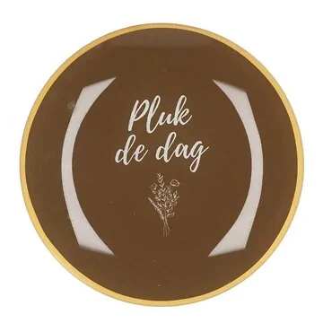 Daan Kromhout Design Bord Rond Pluk De Dag 18 x 2 cm