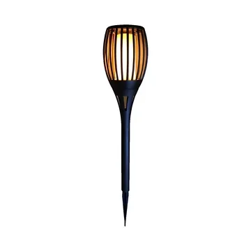 Svenska Living Tuinfakkel LED Solar Vlam Zwart 13 x 15 x 58 cm