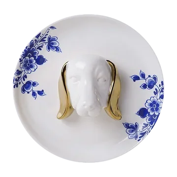 Heinen Delfts Blauw Wandbord 3D Hond 20 cm