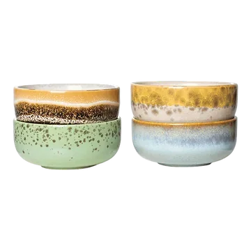 HKliving Schaaltjes XS 70's Ceramics 4 stuks 8.3 x 3.8 cm