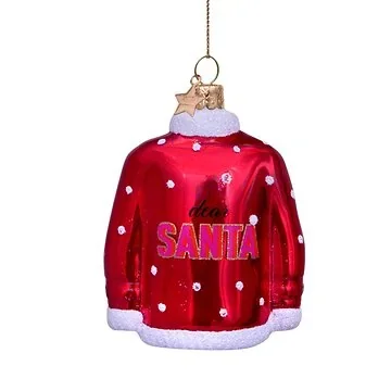 Vondels Kersthanger kersttrui rood 8.5 cm