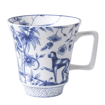 Heinen Delfts Blauw Koffiemok Aapjes 145 ml
