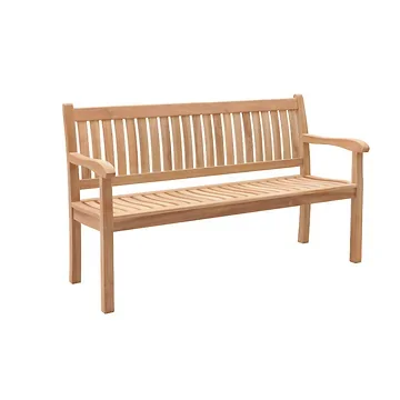 Timber Bank 3-zits Sheffield Naturel 150 x 61 x 92 cm