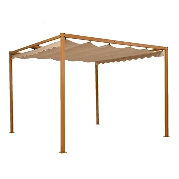 Outdoor Living Pergola Aluminium Bruin 300 x 300 x 220 cm