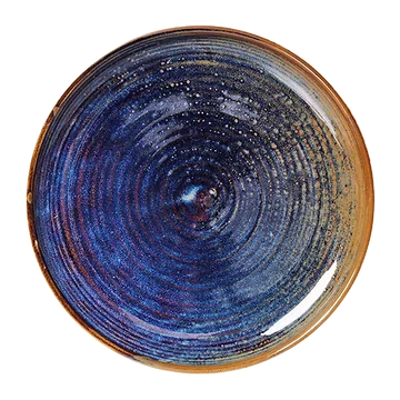 HKliving Bijgerechtbord Chef Ceramics Rustic Blue 20 cm
