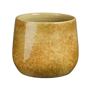 Mica Decorations Bloempot Hugo Rond Oker 17 x 19 cm