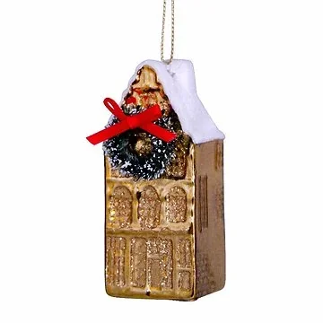 Vondels Kersthanger grachtenpand goud 9 cm