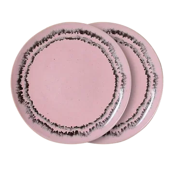 HKliving Desertbord 70's Ceramics Bubble 2 stuks 17.5 cm