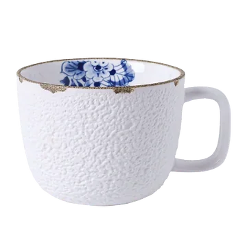 Heinen Delfts Blauw Bloesem Mok met Oor