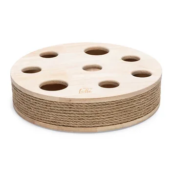 Designed by Lotte Raya kattenspeeltje hout bruin 30 cm