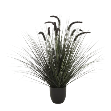 De Bosrand Kunstplant Pluimgras Dogtail Zwart 89 cm