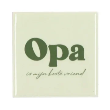 Daan Kromhout Design Tegel Opa Is Mijn Beste Vriend Green 10 x 10 cm