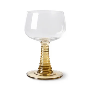 HKliving Swirl Wine Glass High, Green