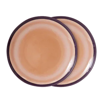 HKliving Dinerbord 70's Ceramics Bedrock 2 stuks 27.5 cm