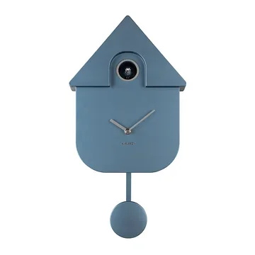 Karlsson Wandklok Modern Koekoeksklok Metallic Donkerblauw 8.5 x 21.5 x 41 cm